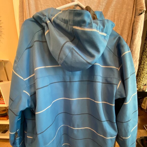 Burton Dryride Hooded Thermolite DHAKA Ski Snowboard Jacket BLUE Men's XL - Picture 9 of 15